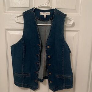 Denim Button-Up Vest